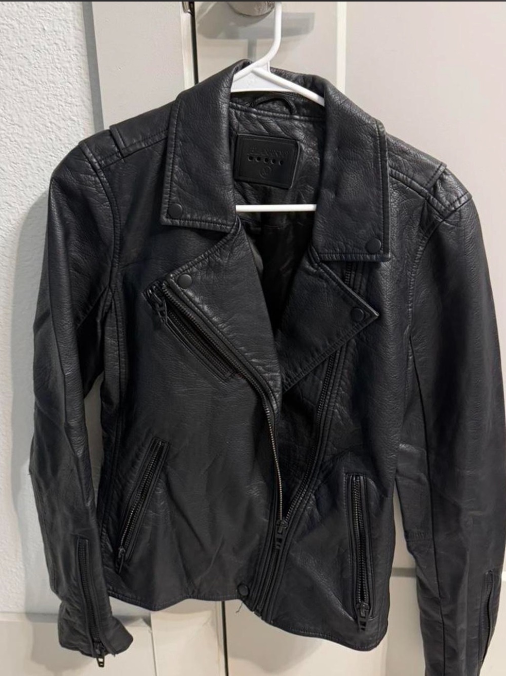 Blank NYC Black Faux Leather Moto Jacket